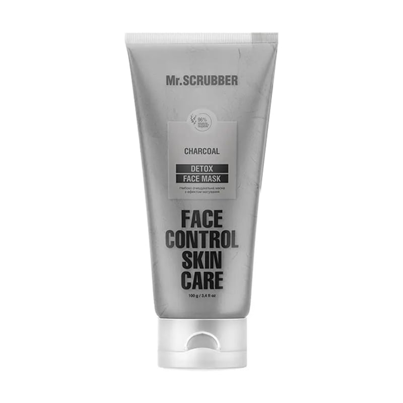 Глибоко очищувальна маска для обличчя Mr.Scrubber Face Control Skin Care Charcoal Detox Face Mask з ефектом матування, 100 г